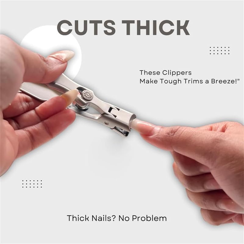 2024 New German Nail Clippers for Men, Ultra Sharp Stainless Steel German Nail Clippers, Professional Anti-Splashing German Toenail Clippers for Seniors, Cuts Thick Nails with Ease（Silver+Black）