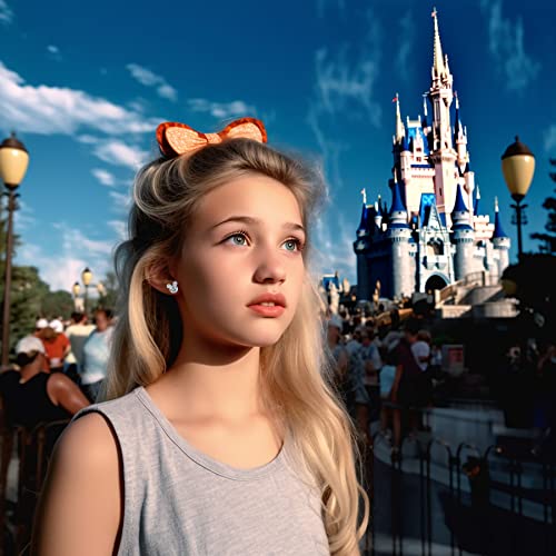 Baobei Kaguyo Jewellery Set for Women - Rose Gold 925 Sterling Silver clear Zirconia Mouse Pendant Necklace with cute Mouse Stud Earrings Jewelry Set for Women and Girls Birthday Gift 6