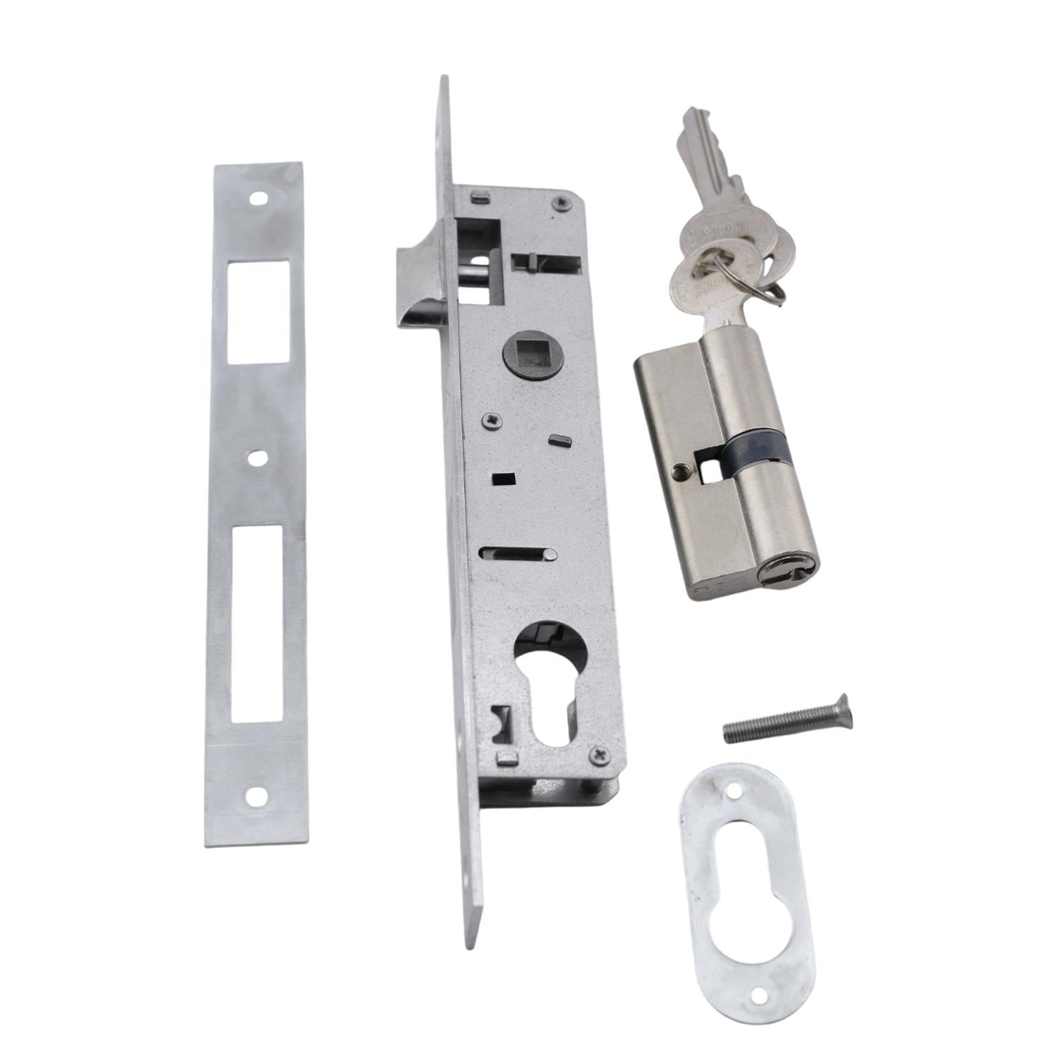 Badem10 Dar Kilit Standart Pvc Ahşap Kapı Gömme Kilit Gövde Kilidi Gövdesi Silindirli Barelli Yale 20 Mm