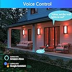 LED Smart Outdoor Wall Lights,14in 22W RGB+2700K-6500K Color Changing Wall Sconce, Waterproof LED Outdoor Porch Lights, APP Control,IP65 Waterproof,for House Porch Yards - Image 5