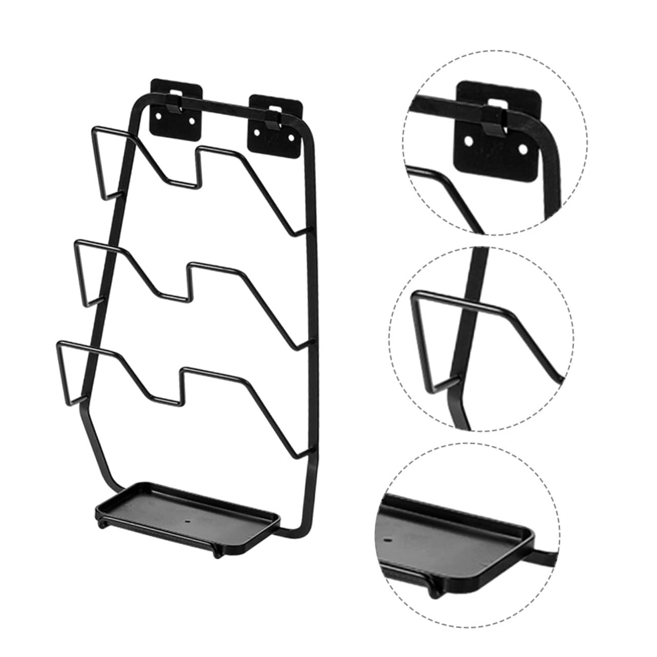 COLLBATH Soporte Para Tapas De Ollas Perchero Para El Hogar Estante Multifunción Fácil De Colgar y Limpiar