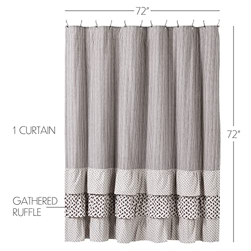 VHC-Brands-Florette-Ruffled-Shower-Curtain-72×72 VHC Brands Florette Ruffled Shower Curtain 72×72