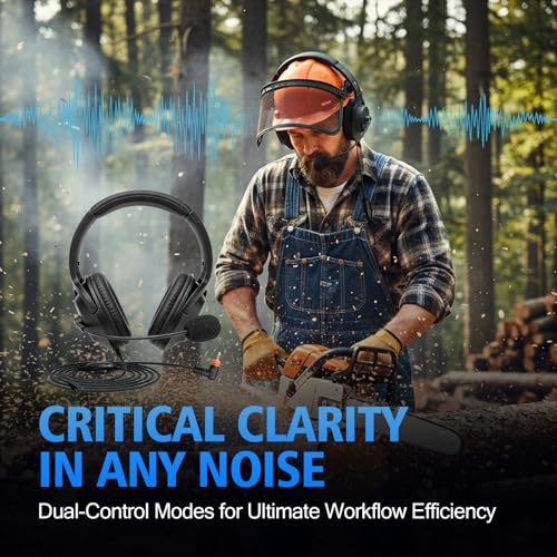 WODASEN Over Ear Headset Noise Canceling with Boom Mic Walkie Talkie Overhead Headset for SL300 WAVE TLK-100 TLK-110 SL3500e SL7550e SL2600 SL500 SL7550 SL8550 Radio 2.5MM 1-Pin Locked Ring Double Ear by WODASEN - Image 7