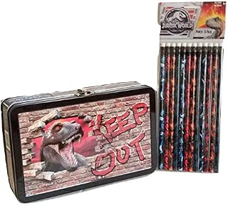 Jurassic World - Supply Tin 12 Jurassic Design Pencils Set