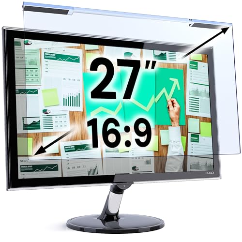 VINTEZ Blue Light Screen Protector for 27 Inch Computer Monitor and Laptop – Anti-UV Blue Light Blocking Film for Desktop PC, Eye Protection Filter, 24" x 14", 1 Pack