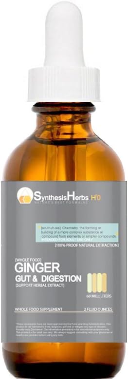 Ginger Gut & Digestion Premium Liquid Extract, Alcohol Free, Non-GMO