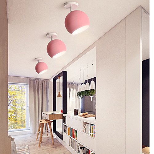 Lámpara de techo rosa E27 ideal para mesas de restaurante 4