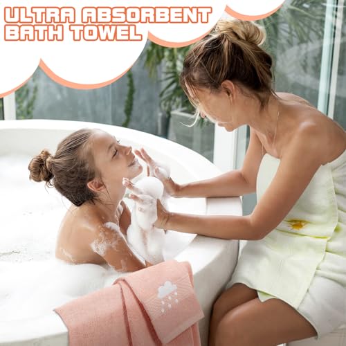 Vitalcozy LUA-VITALCOZY-850 6 Pcs Kids Bath Towels Set 100% Cotton Soft And Absorbent Lightweight Weather Embroidered Bathroom Towels Set Cute Hand Towels thumb #4