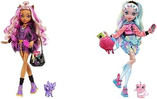 Monster High Lagoona Blue Posable Doll and Monster High Clawdeen Wolf Posable Doll