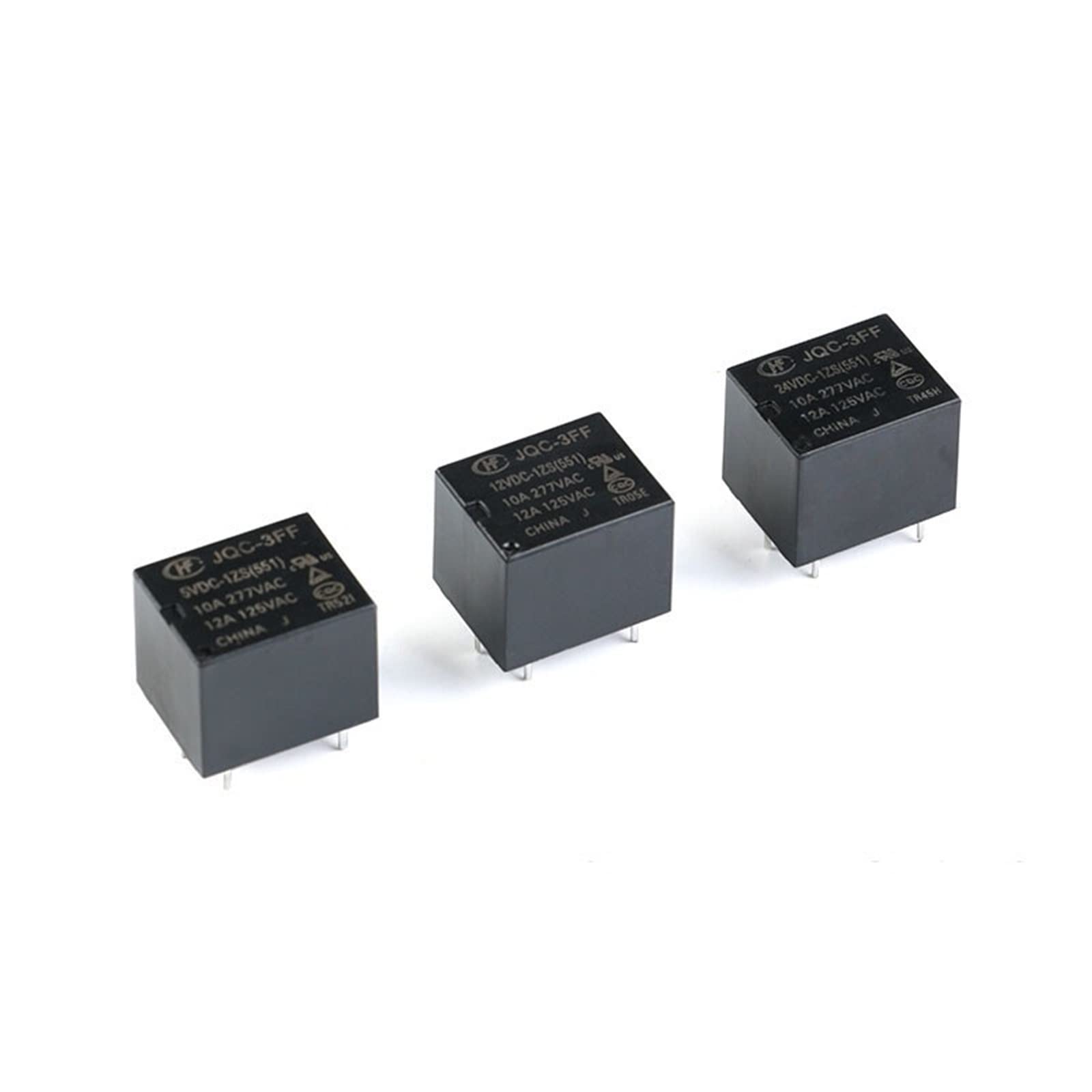 WEUSANXPL 100Pcs 5V 12V 24V DC 10A Relay HF3FF-JQC-3FF- 5VDC-1ZS 12VDC-1ZS 24VDC-1ZS DIP5