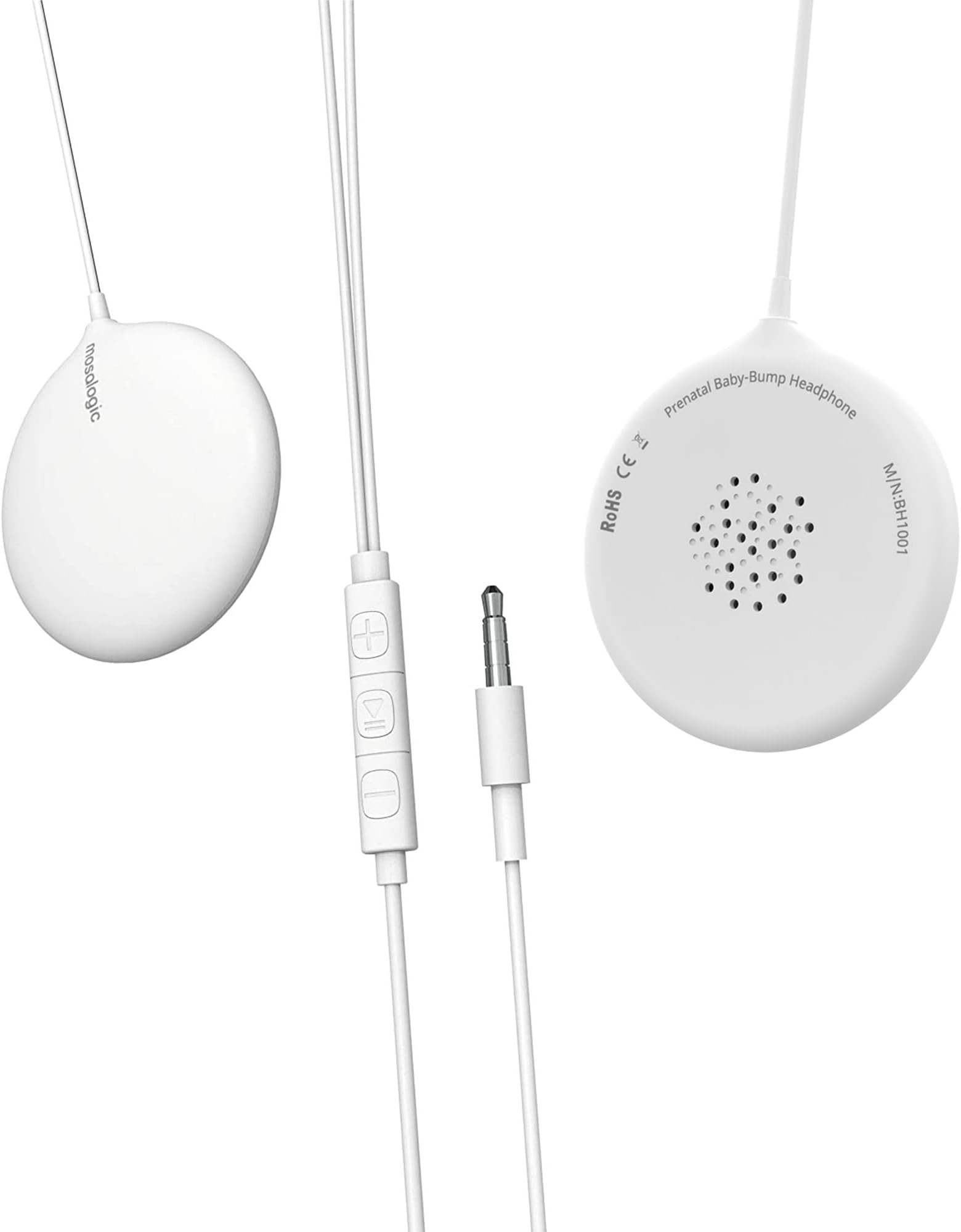 Mosalogic Baby Bump Headphone Pregnancy Headphones Belly Speaker Play Music Voice Story for Baby in The Womb Pregnancy Gift for Mom to Be
