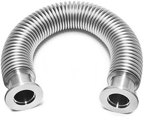 Bellows Hose Metal KF-25,ISO-KF Size NW-25, 304 Stainless Steel, Vacuum Corrugated Bellows Pipe Tube (KF25-1000)