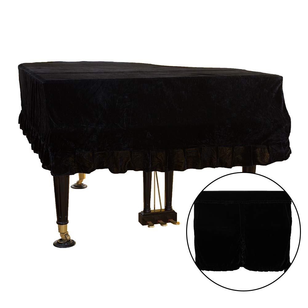 Piano cover, dustproof cover, velvet wing cover, fabric, washable, triangle bordered piano cover