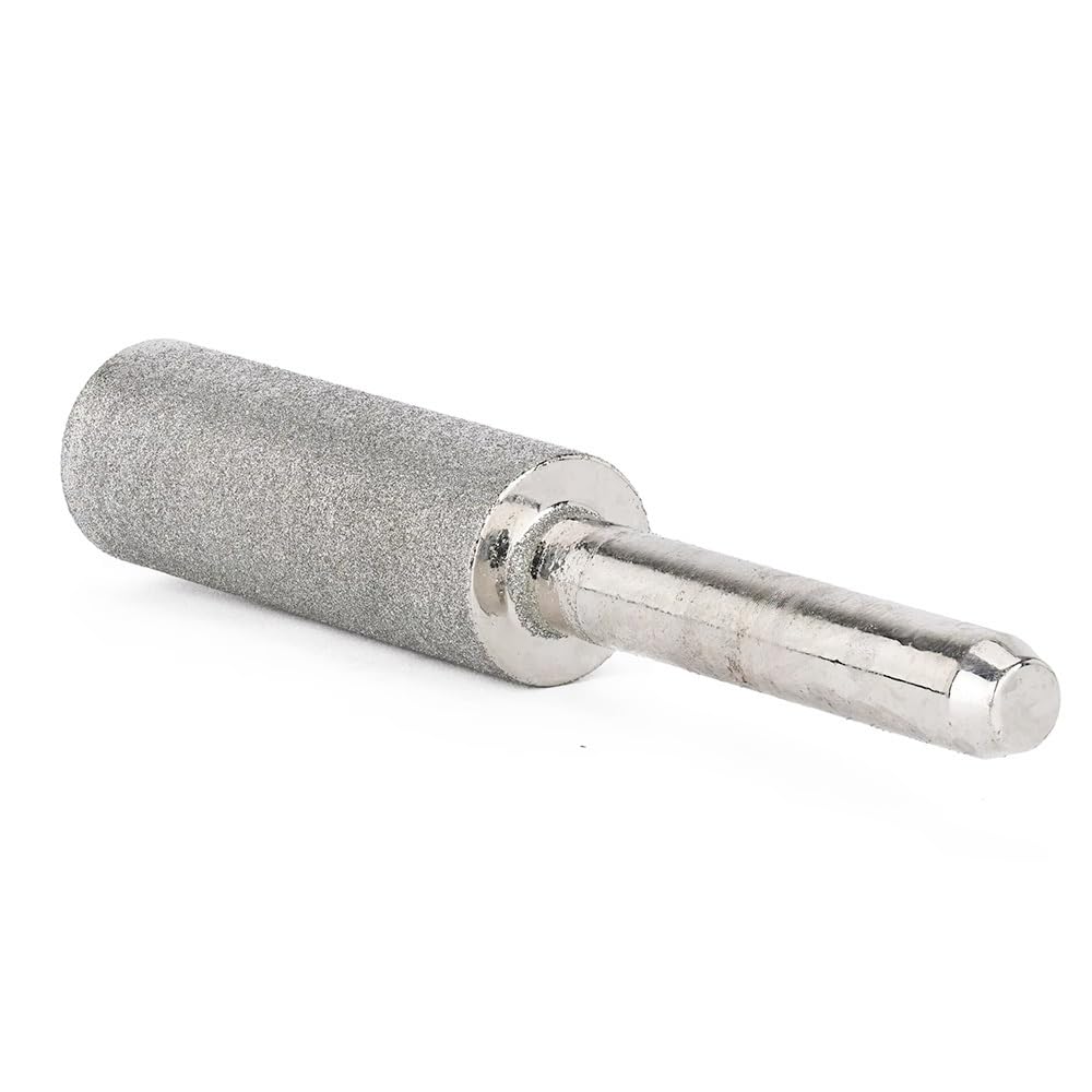 Punta Montata Su Cilindro Diamantato, Grana 240, Testa Da 6-40 Mm, Gambo Da 6-8 Mm for Gioielli, Pietra, Vetro Scolpito (1 Pezzo)(18mm)