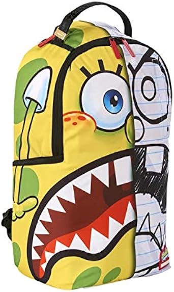 流行に 送料無料 Sprayground X Spongebob Spongdoodle Bob コラボ バックパック イエロー ホワイト 総柄 黄 白 Backpack Yellow White スプレイグラウンド X スポンジボブ 正規取扱店