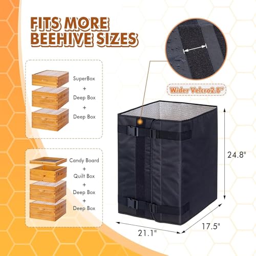 Sobres para colmenas de invierno ajustables para evitar que el frío dañe las abejas 6