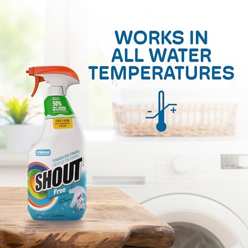Shout Free Laundry Stain Remover Spray, Active Enzyme Formula is Fragrance, Bleach, and Dy - image 8