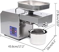 Vista 5 de DNYSYSJ Automatic Oil Press Machine 600W Peanuts Hot Cold Oil Expeller Commercial Extractor (2nd Generation)
