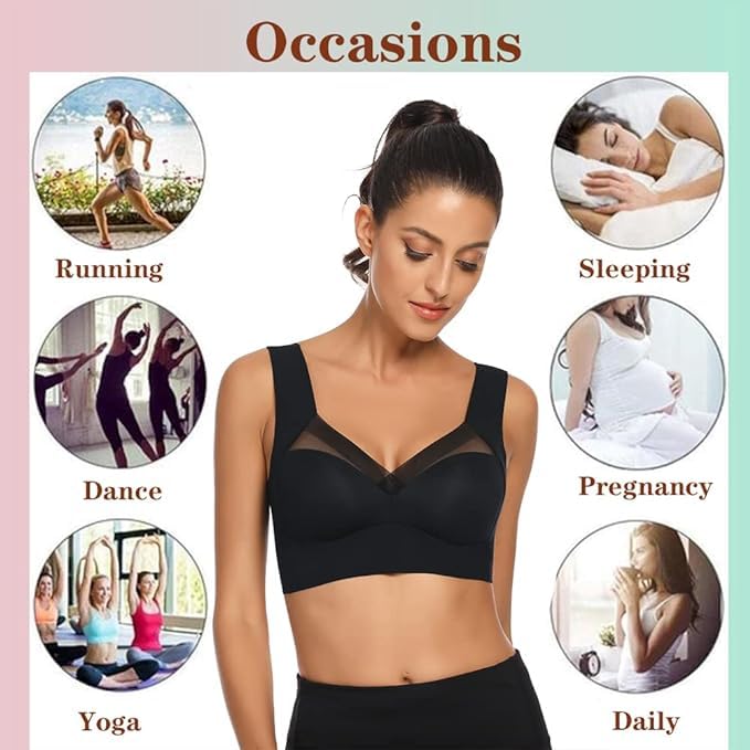 Image of Women Nylon Lightly Padded Full Coverage Slip On Pushup Yoga Bralette Sports Everyday Bra