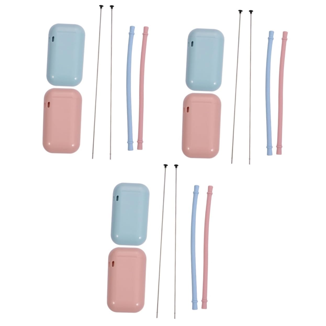 Alipis 6 Pz Cannuccia Cannucce Riutilizzabili Portatili Cannucce Inossidabili Che Bevono Riutilizzabili Con Astuccio Portatili Paglia Di Bottiglie D'acqua