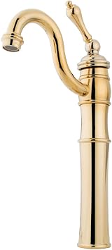 Kingston Brass KB3422AL Victorian Vessel Sink Faucet, 6-1/8", Polished Brass