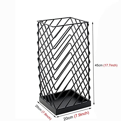 Support de parapluie en fer géométrique avec plateau pour entrée