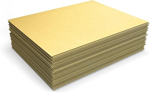 Miniatura 4 de 81211-C-40-50 Resma de 50 cartulinas color dorado metalizado de 8 12 x 11 pulgadas Ideal para hacer tarjetas personales tarjetas de felicitación con