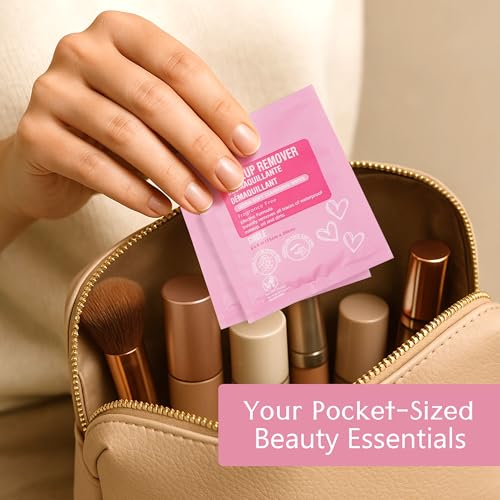 air jungles makeup remover wipes single wrapped 25 ct mini travel size for cleansing face and eyes fragrance-free alcohol-free infused with vitamin e for all type skin