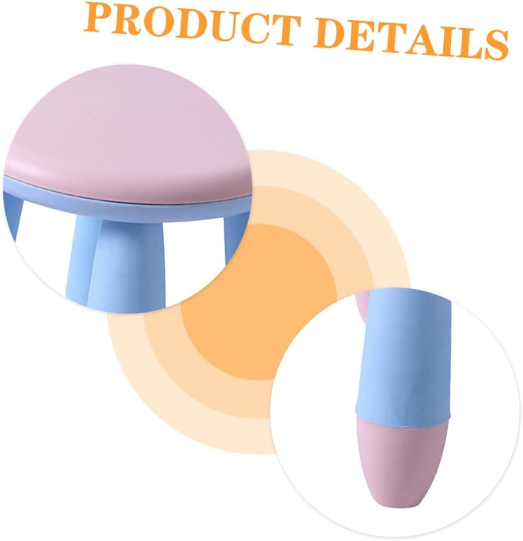 Luxshiny Blue Bear Children Stool PP Non Slip Rounded Edge Sitting Seat