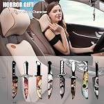 Car Air Fresheners Horror Movie Merchandise Gifts Halloween Tree Decoration Indoor 8 PCS, RearviewMirror Hanging Ornaments Knife Classic Character for Men Women Fan Lover Scary Party