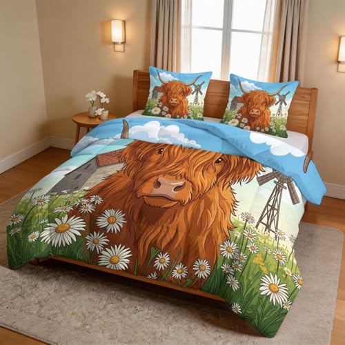 Légère et chaude couette 220x240 cm imprimé dessin animé ferme - 4