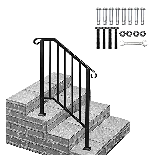 Kshioe Handrails for Outdoor Steps Fits 1 to 4 Steps,...
