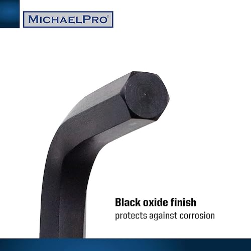 Miniatura 4 de MichaelPro MP001048 Juego de llaves hexagonales de extremo de bola, 9 piezas de llaves Allen en métrica, viene con un práctico soporte de