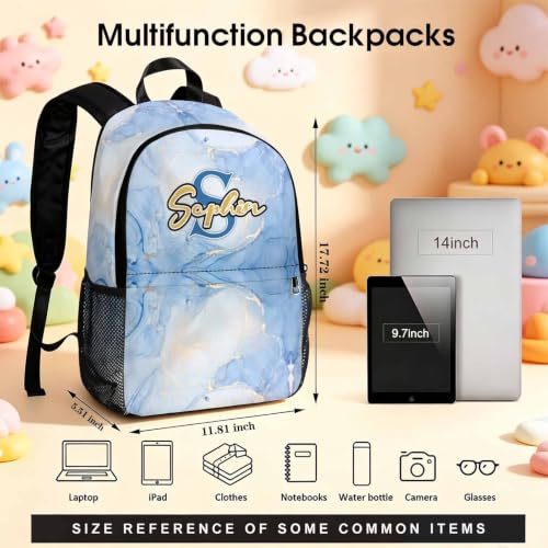 Image of Custom Backpacks for Girl Kids Personalized Backpacks Set Back to School