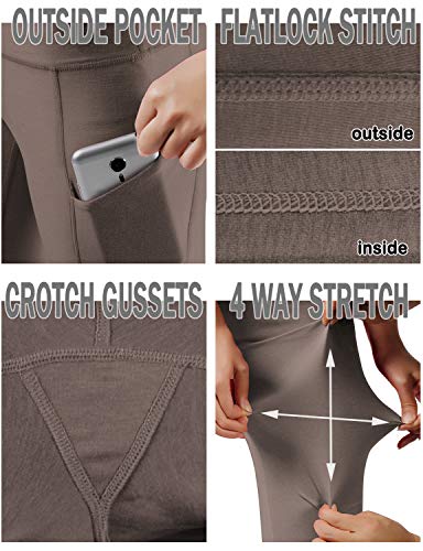 image for ODODOS Women's High Waist Yoga Pants with Pockets,Tummy Control,Workou