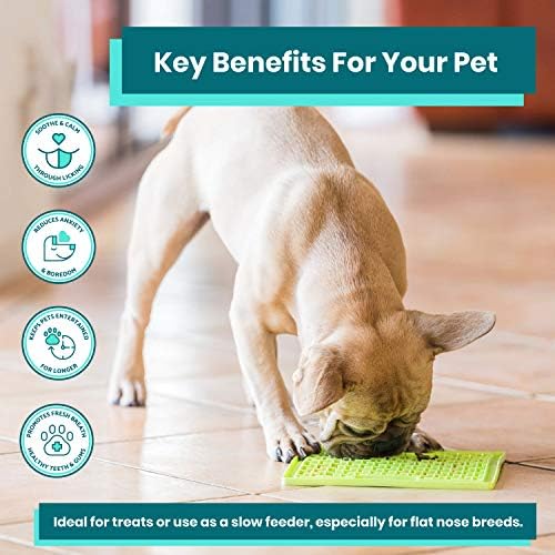 LickiMat Classic Playdate, Dog Feeding Mat for Boredom and Anxiety Relief, Ideal for Food, Treats, Yoghurt or Peanut Butter, Dog Lick Mats, Fun Alternative to a Slow Feeder Dog Bowl, Orange