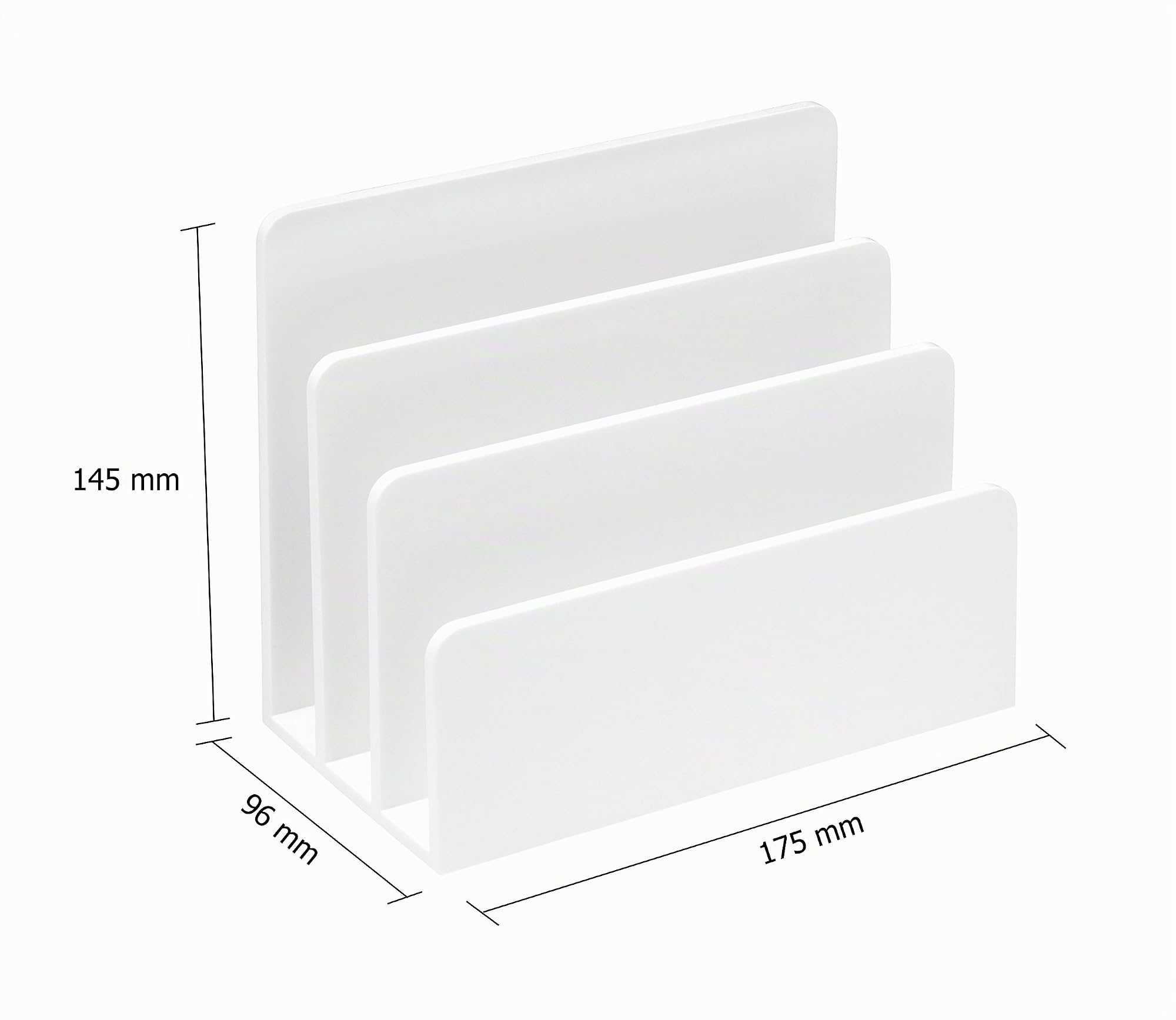 OSCO White Hi-Gloss Letter Holder, bianco
