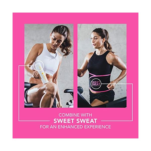 Sweet Sweat Waist Trimmer for Women and Men - Sweat Band Waist Trainer Belt for High Intensity Training and Gym Workouts, 5 Adjustable Sizes Black/Pink