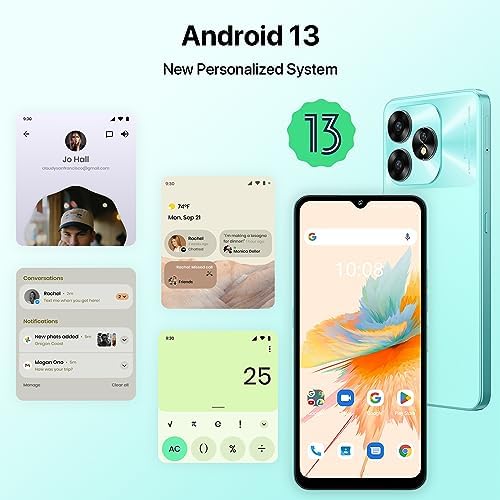 UMIDIGI A15 Mobile Phone (2023),Android 13 SIM Free Unlocked Smartphone,16GB+256GB/1TB Extension,6.7HD+Screen,64MP Camera,5000mAh Battery Type-C,4G Dual SIM/Face ID/NFC/GPS/OTG,UK VersionGrey