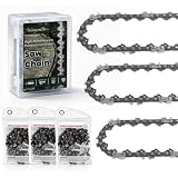 New 18 Inch Chainsaw Chain for Worx Electric Chainsaw WG304, WG304.1, WG304.2, 18'' Replacement Chain for Worx 50019536, Oregon 91PX063 & More, 3/8' LP Pitch .050' Gauge 63 Drive Links - S63
