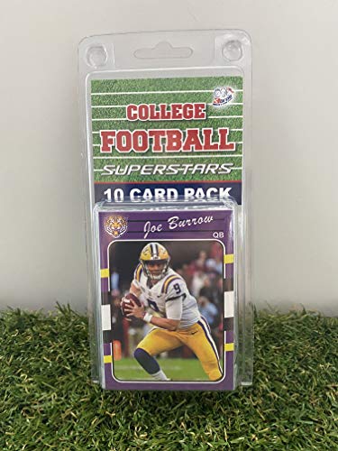 LSU Tigers- (10) Card Pack College Football Different LSU Superstars Starter Kit! Comes in Souvenir Case! Great Mix of Modern & Vintage Players for the Super Tigers fan! By 3bros