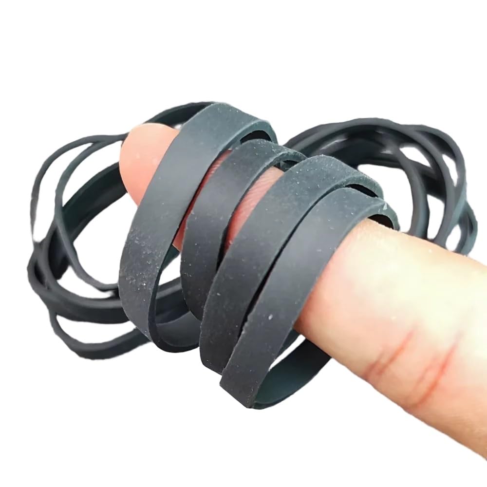 Elastici Elastici, Elastici Resistenti, 100 Pezzi di Anelli di Gomma Resistenti, Grandi Elastici Neri, Elastici in Gomma robusti ed estensibili for Ufficio