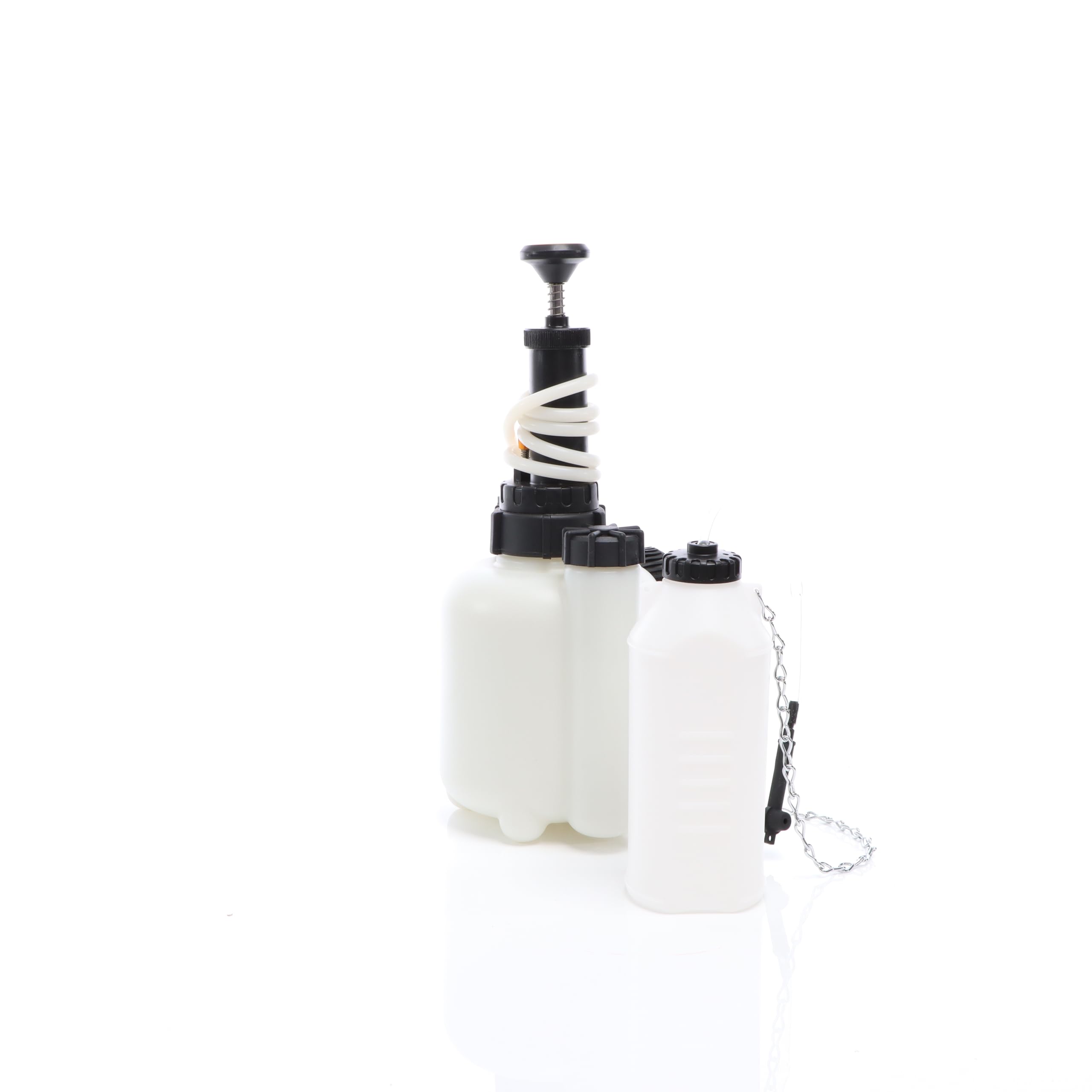 WilTec Purgador de Frenos 3l + 1l Dispositivo de Sangrado de Frenos con contenedor de succión