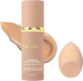 Base líquida 4 em 1 que muda de cor - corretivo hidratante de cobertura total, creme de maquiagem de base de espectro médio, nutritivo, à prova d'água e à prova de suor, adequado para todos os tipos
