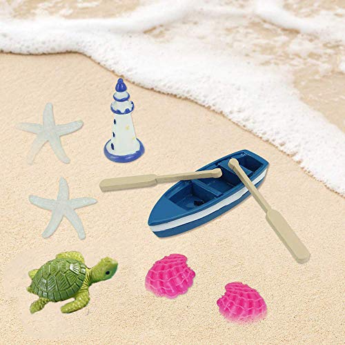 Cddlr 20 Pcs Miniature Dollhouse Decoration 1:12 Foldable Dollhouse Beach Chair Umbrella Seaside Beach Accessories For Diy Fairy Garden & Beach Themed Cake Toppers #TOP4