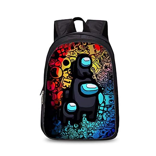 MHLYY Mochila Among us Escolar, Juego Among Us Bolsas Escolares de Impresión 3D Bolsa, Bolso de Bolsillo Oxford de Moda Impermeable para Estudiante Primaria