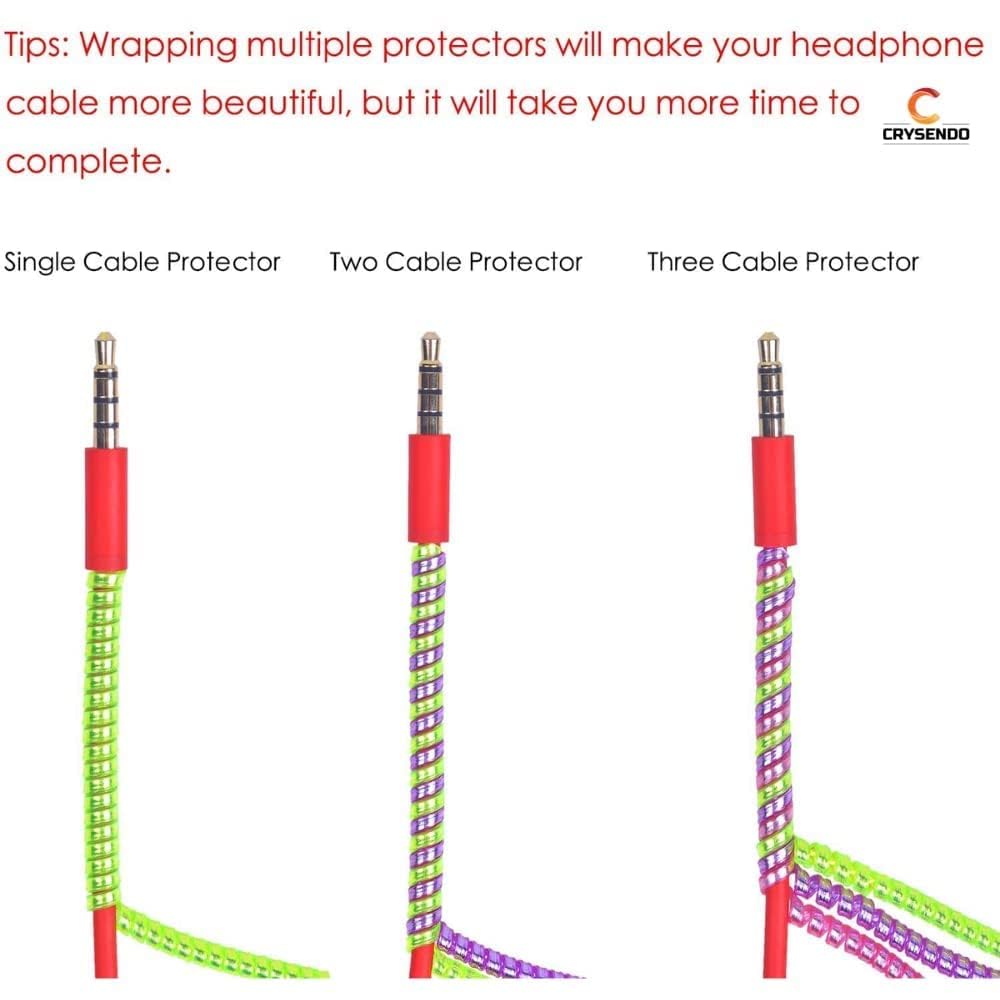 Crysendo Spiral Cable Protector and Cord Winder, 2 pcs, for Charging Cables — Amazon image 3