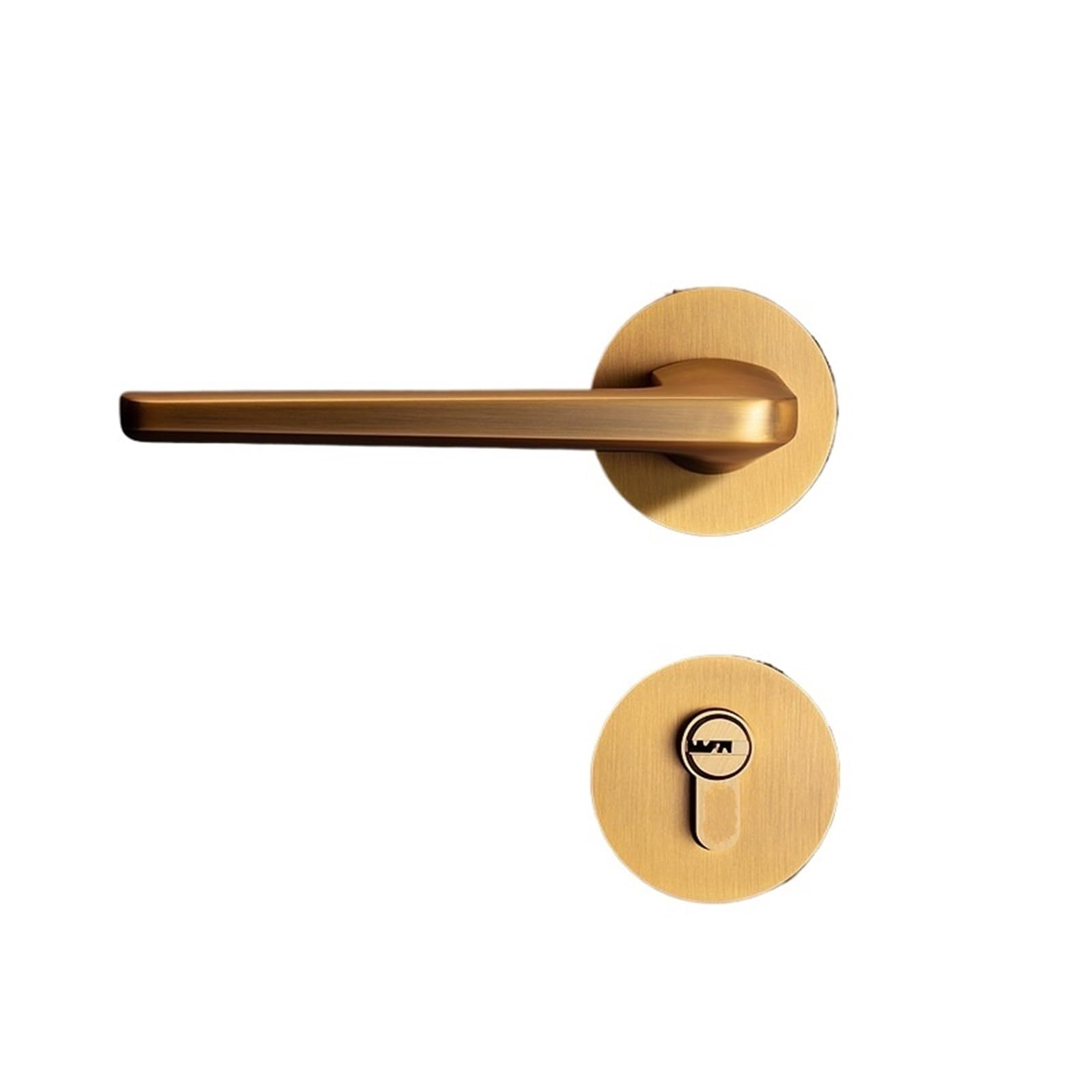 NYRXRYTCA Door Lock Indoor Bedroom Silent Room Door Lock Nordic Black Split Lock Bathroom Household Simple Modern Door Handle(Yellow bronze)