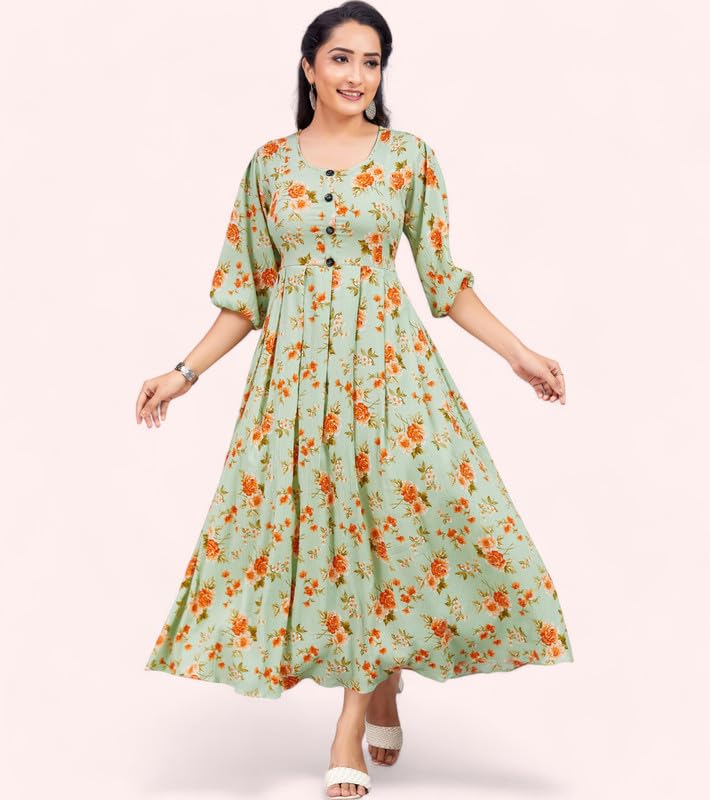 Image of Polyester Floral Regular Women Kurta