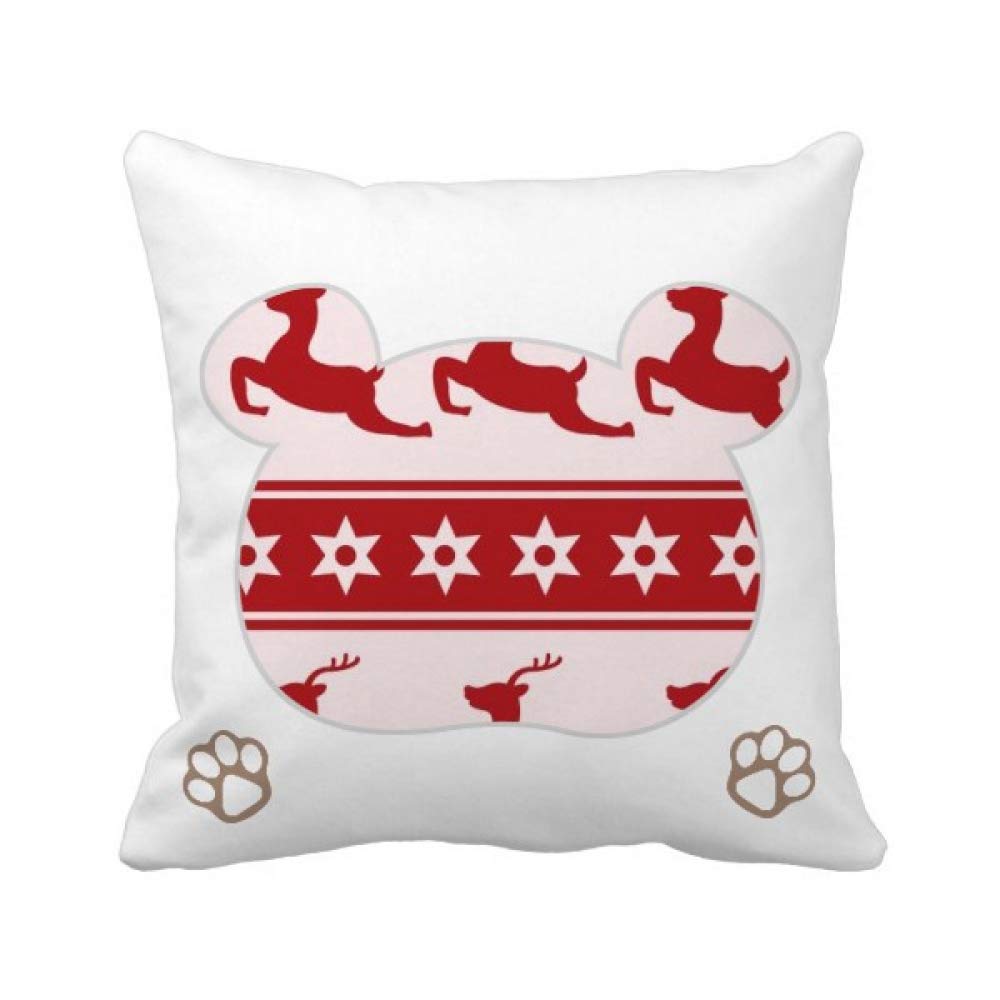 Housse de coussin élan de Noël rouge pour décorer votre canapé de fête